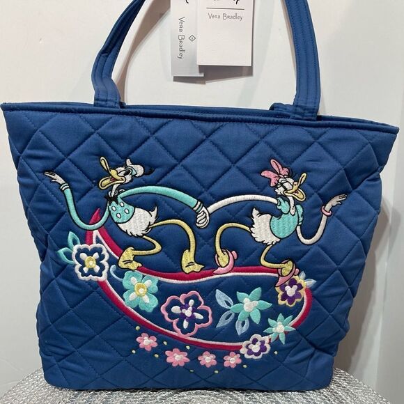 Vera Bradley Disney Daisy and Donald Duck Small Vera Tote Sensational Six NWT - Picture 3 of 8